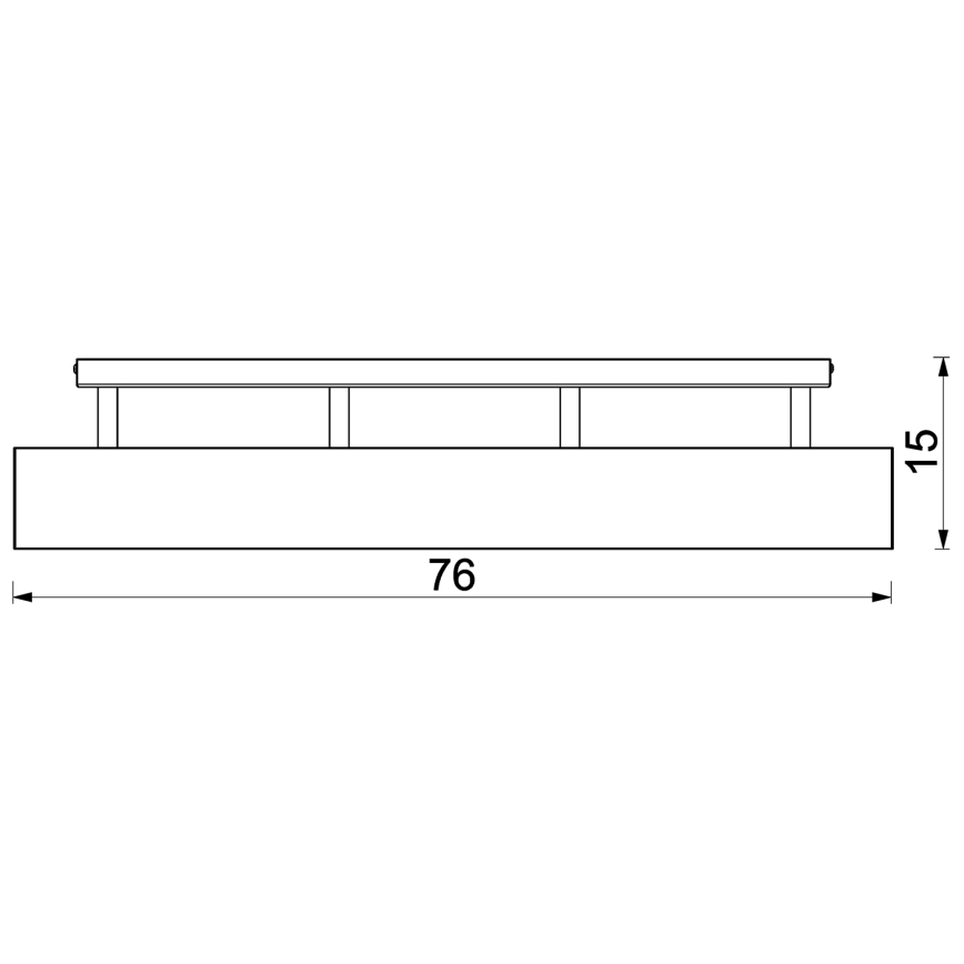 Prisadený luster MAISON 4xGU10/8W/230V hnedá/dub