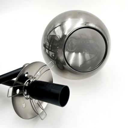 Prisadený luster MALENA 3xE14/5W/230V čierna/dymová