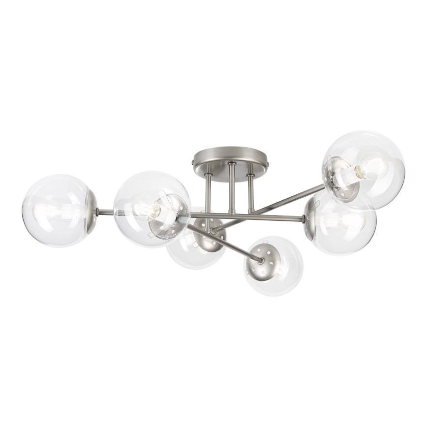 Prisadený luster MALENA 6xE14/5W/230V matný chróm/číre