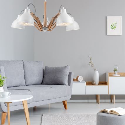 Prisadený luster MARCELLO 5xE27/60W/230V - FSC certifikované