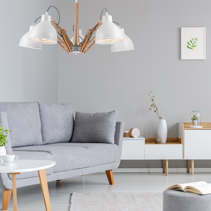 Prisadený luster MARCELLO 5xE27/60W/230V - FSC certifikované
