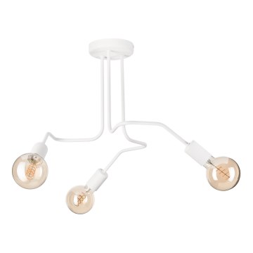 Prisadený luster MATYLDA 3xE27/60W/230V biela