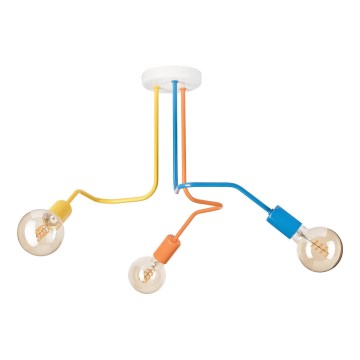 Prisadený luster MATYLDA 3xE27/60W/230V pestrofarebná