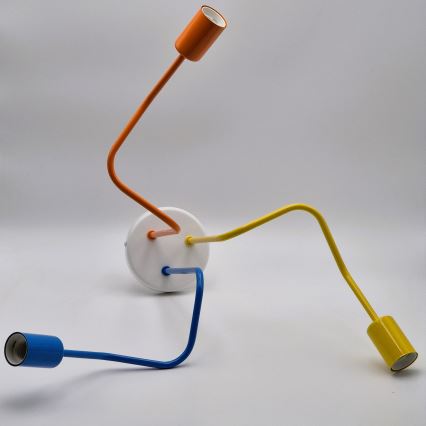 Prisadený luster MATYLDA 3xE27/60W/230V pestrofarebná