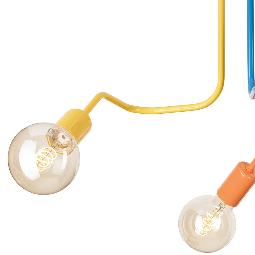 Prisadený luster MATYLDA 3xE27/60W/230V pestrofarebná