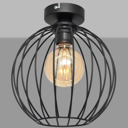 Prisadený luster MERCURE 1xE27/15W/230V pr. 24 cm čierna