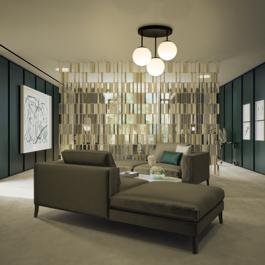 Prisadený luster MOONLIGHT 3xE27/15W/230V čierny