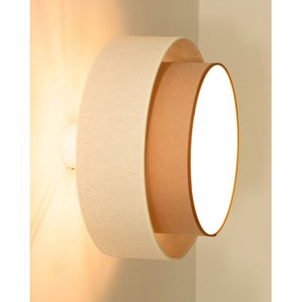 Prisadený luster NATIA 1xE27/60W/230V biela/hnedá