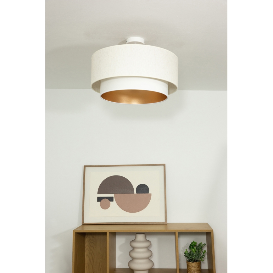 Prisadený luster NATIA 1xE27/60W/230V biela