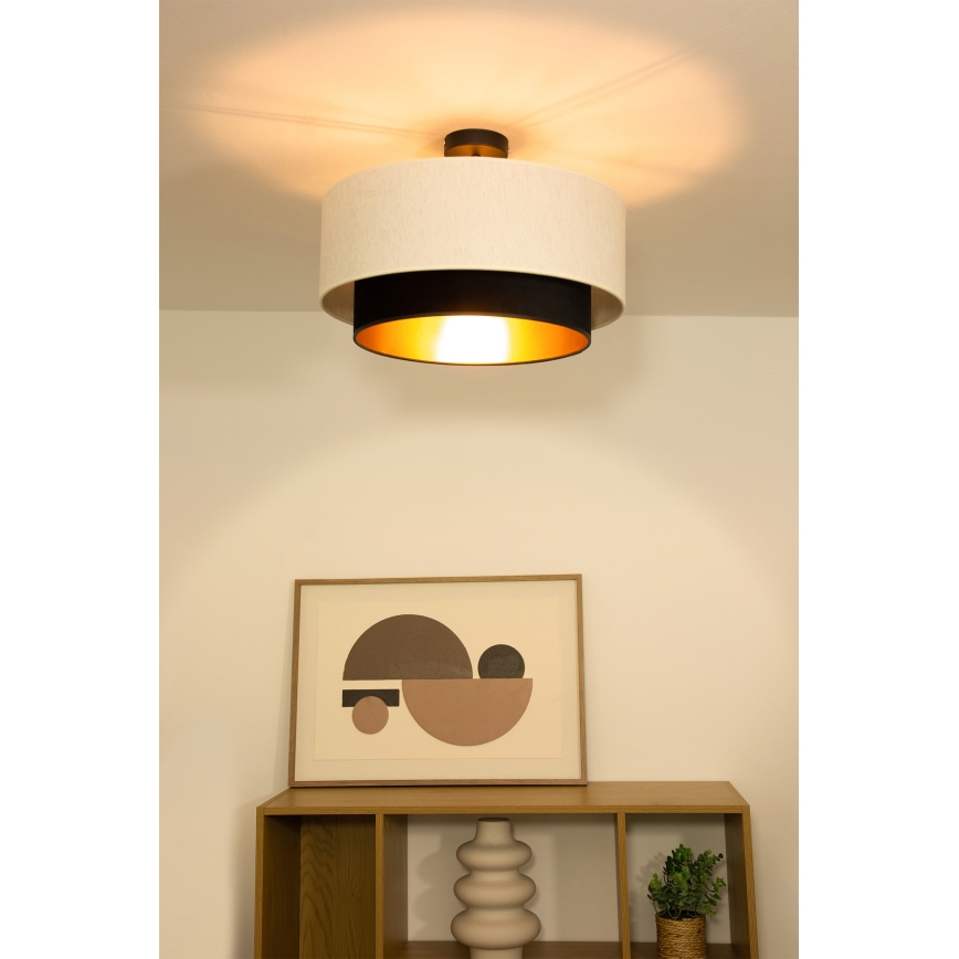 Prisadený luster NATIA 1xE27/60W/230V priemer 45 cm biela/čierna