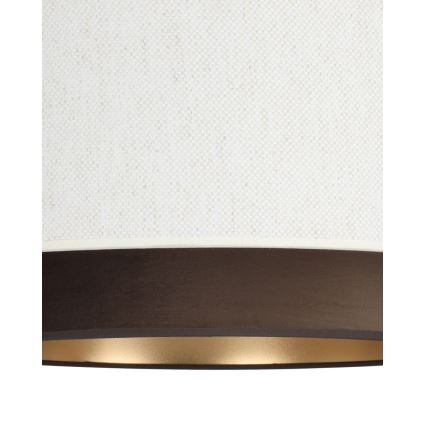 Prisadený luster NATIA 1xE27/60W/230V, priemer 45 cm, biela/hnedá