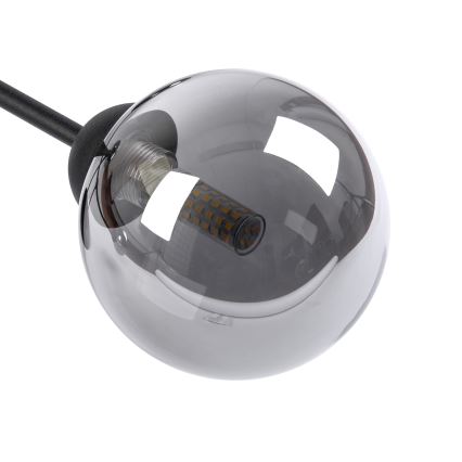 Prisadený luster OBSIDIAN 4xG9/10W/230V čierna/dymová sivá