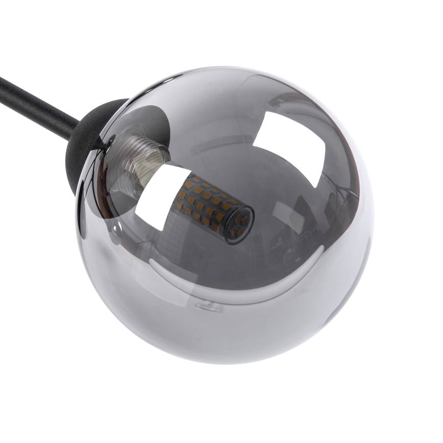 Prisadený luster OBSIDIAN 4xG9/10W/230V čierna/dymová sivá
