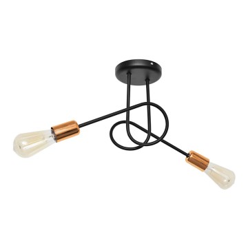 Prisadený luster OXFORD 2xE27/15W/230V čierna