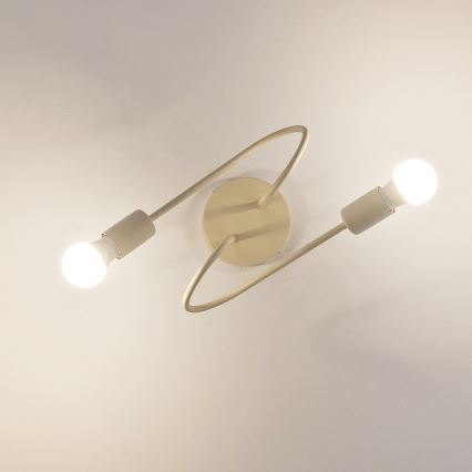 Prisadený luster OXFORD 2xE27/15W/230V krémový