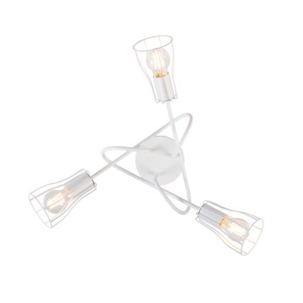 Prisadený luster OXFORD 3xE27/15W/230V biela