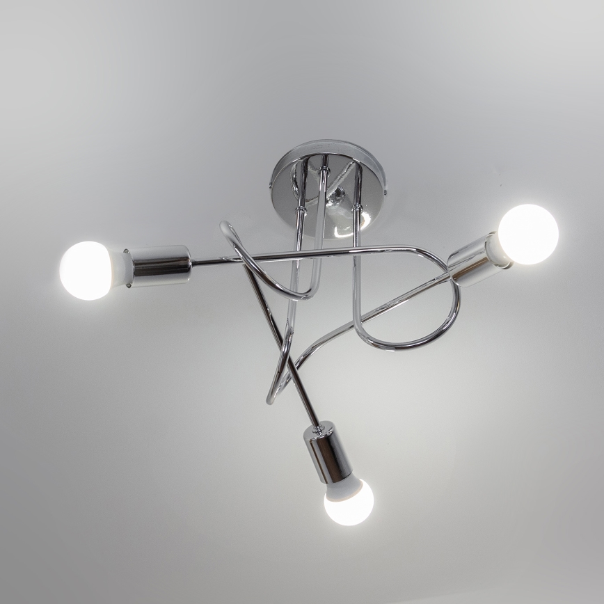 Prisadený luster OXFORD 3xE27/15W/230V lesklý chróm