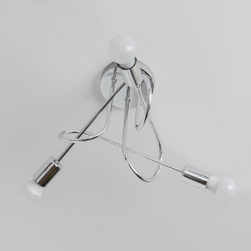 Prisadený luster OXFORD 3xE27/15W/230V lesklý chróm