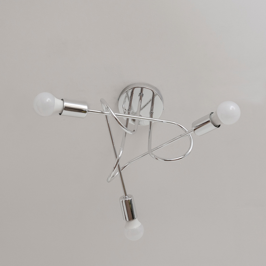 Prisadený luster OXFORD 3xE27/15W/230V lesklý chróm