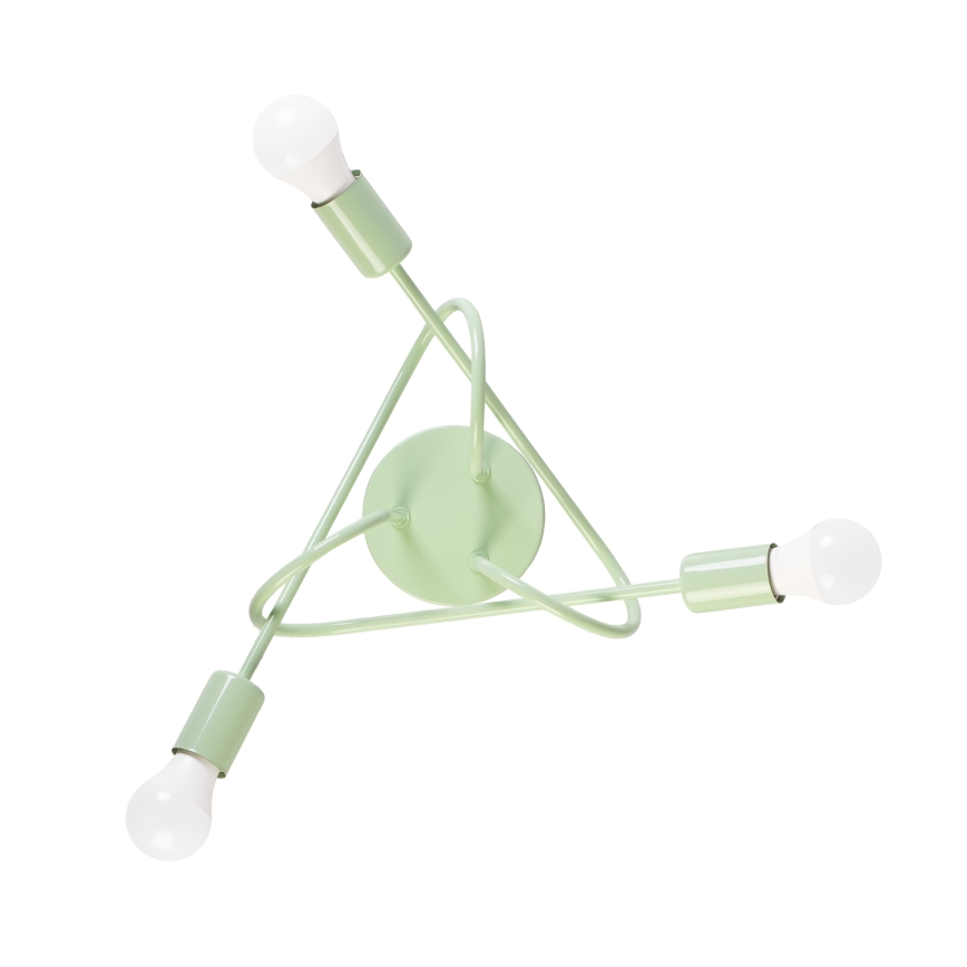 Prisadený luster OXFORD 3xE27/15W/230V zelený