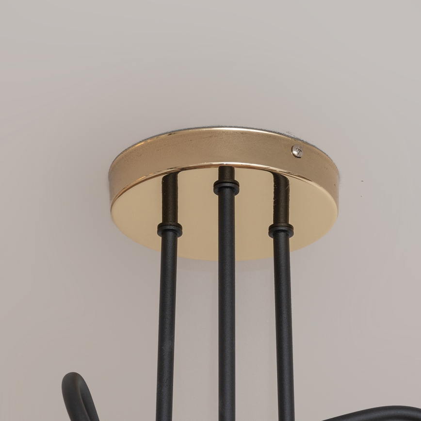 Prisadený luster OXFORD 3xE27/15W/230V zlatá/čierna