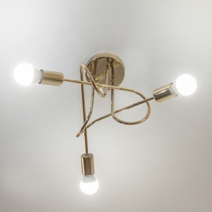 Prisadený luster OXFORD 3xE27/15W/230V zlatý