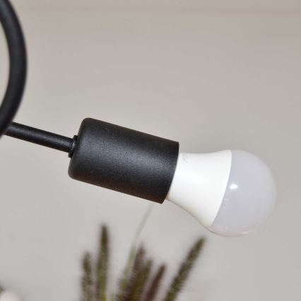 Prisadený luster OXFORD 4xE27/15W/230V čierna/tyrkysová
