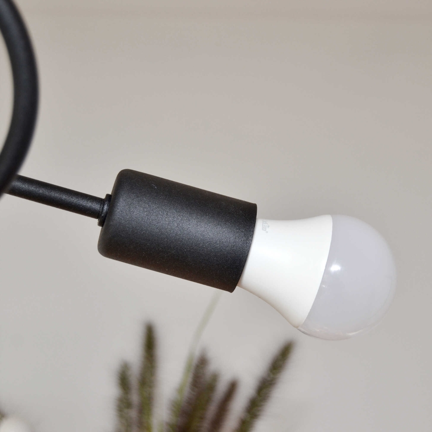Prisadený luster OXFORD 4xE27/15W/230V čierna/tyrkysová