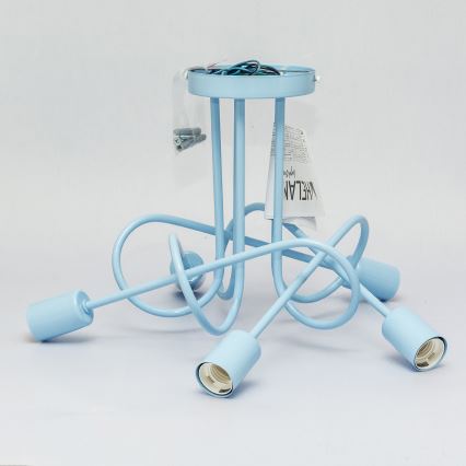 Prisadený luster OXFORD 5xE27/15W/230V, modrý