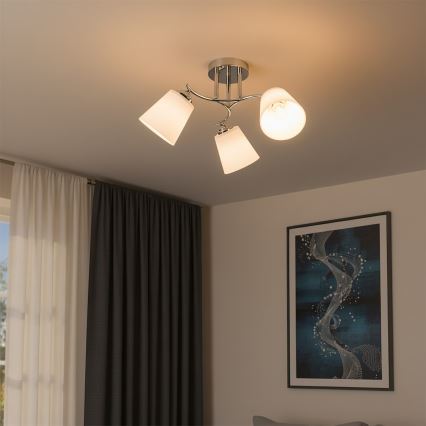 Prisadený luster PAFOS 3xE27/15W/230V lesklý chróm