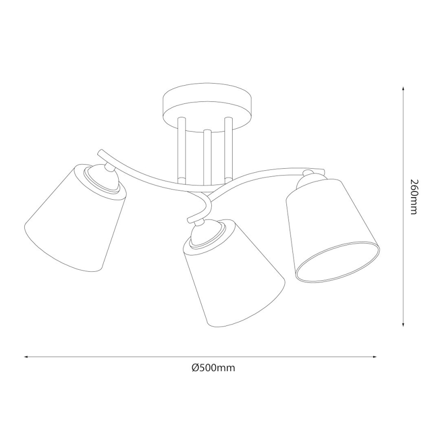 Prisadený luster PAFOS 3xE27/15W/230V lesklý chróm