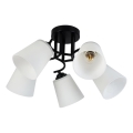 Prisadený luster PAFOS 5xE27/15W/230V čierny