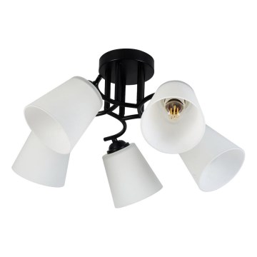 Prisadený luster PAFOS 5xE27/15W/230V čierny