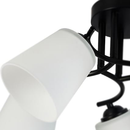 Prisadený luster PAFOS 5xE27/15W/230V čierny