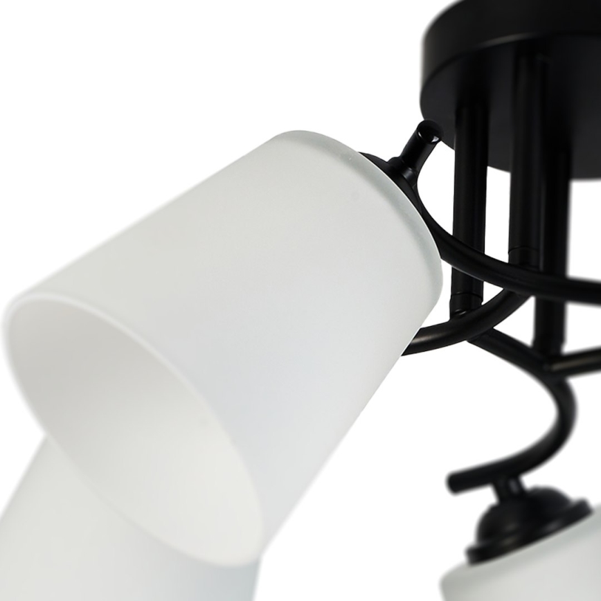 Prisadený luster PAFOS 5xE27/15W/230V čierny