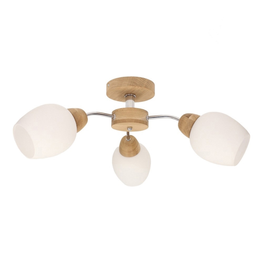 Prisadený luster PARMA 3xE27/40W/230V dub