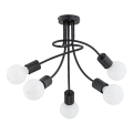Prisadený luster PLENA 5xE27/15W/230V čierny