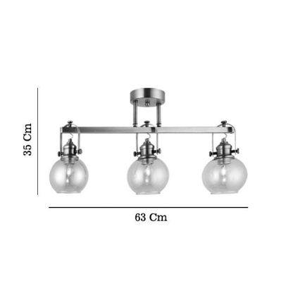 Prisadený luster POLINO 3xE27/40W/230V bronzový
