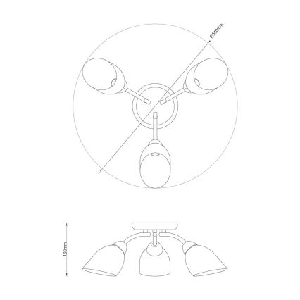 Prisadený luster PORTOS 3xE14/10W/230V lesklý chróm