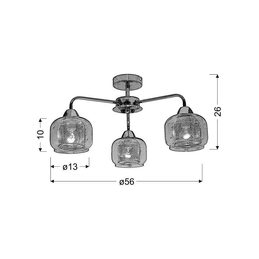 Prisadený luster RAY 3xE14/40W/230V