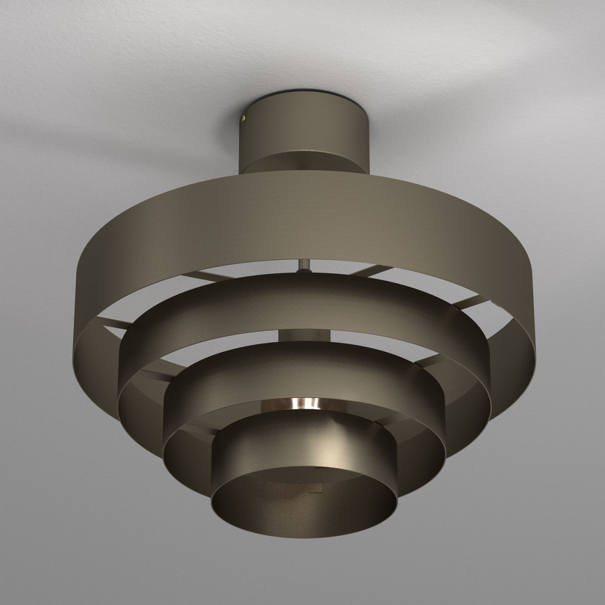 Prisadený luster RINGS 1xE27/15W/230V mosadz