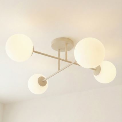 Prisadený luster ROMA 4xE14/10W/230V béžový