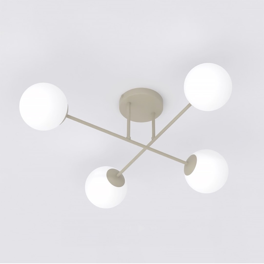 Prisadený luster ROMA 4xE14/10W/230V béžový