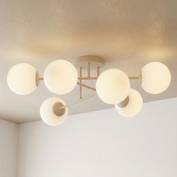 Prisadený luster ROMA 6xE14/10W/230V béžový