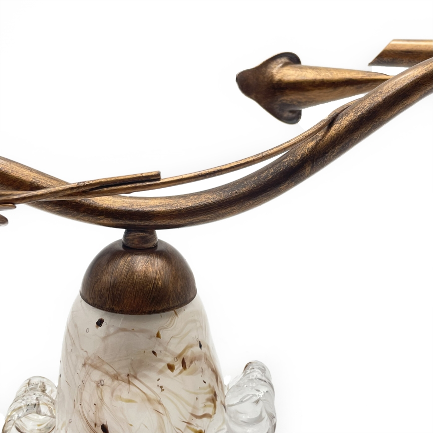 Prisadený luster ROZETA 3xE14/40W/230V bronzový