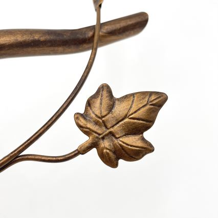 Prisadený luster ROZETA 5xE14/40W/230V bronzový