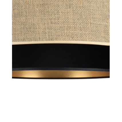 Prisadený luster SARTA 1xE27/60W/230V čierny/juta