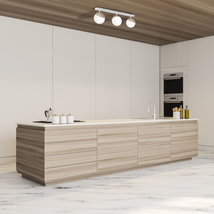 Prisadený luster SFERA WOOD 3xE14/40W/230V