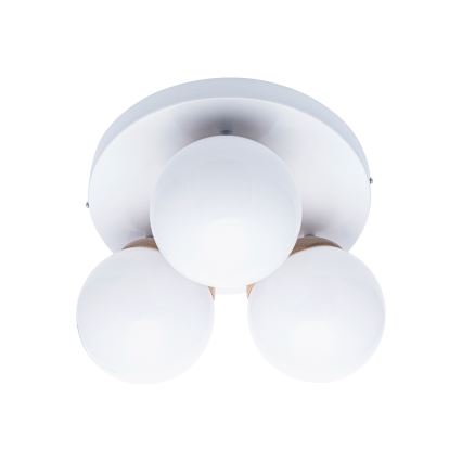 Prisadený luster SFERA WOOD 3xE14/40W/230V