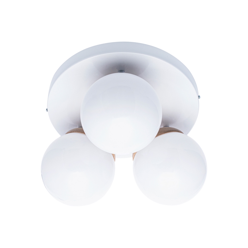 Prisadený luster SFERA WOOD 3xE14/40W/230V